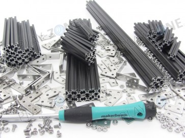 MakerBeam Regular Starter Kit black anodised