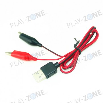 Testkabel Krokodilklemmen zu USB-A-Stecker