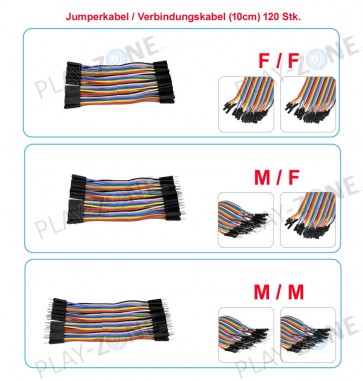 Jumperkabel / Verbindungskabel (10cm) 120 Stk.