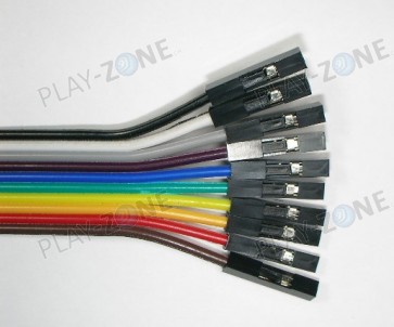 Jumperkabel (30cm) F/F 10 Stk. - 24AWG