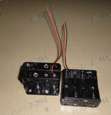 12V Batteriehalter für 8 Stk. 1.5V-AA-Batterien 