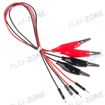 Play-Zone Krokodilklemme mit Jumper-Kabel (m) 4 Stk.