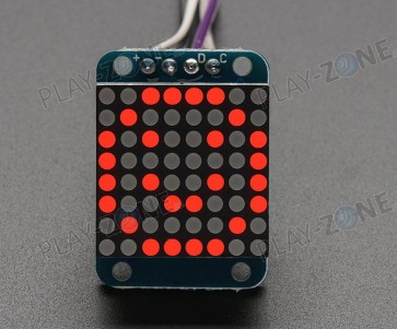 DK 8x8 LED Matrix Rot mit HT16K33 Backpack