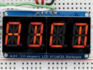 DK 4-Zeichen Alphanumerische LED-Anzeige Rot mit HT16K33 Backpack