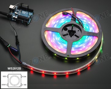 WS2812 NeoPixel Digital RGB LED Weatherproof Strip 30 LED 1M 
