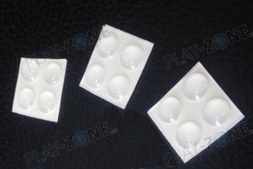 12 Stk. Gummifüsschen zum Aufkleben 6x2mm