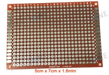 Experimentierplatine 5cm x 7cm x 1.6mm - Rot