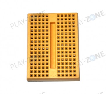 Lochraster-Steckplatine / Breadboard-170 / Gelb