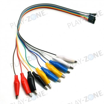Keyes Krokodilklemme mit Jumper-Kabel (f) 10 Stk. / 30cm