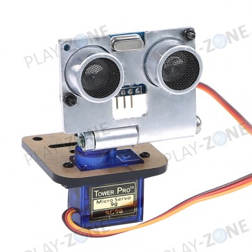 Set: HCSR04-Modul (Distanzsensor) inkl. Metall - Halter und Servo