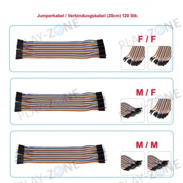 Jumperkabel / Verbindungskabel (20cm) 120 Stk.