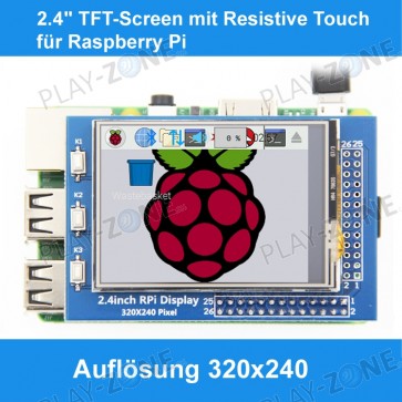 MPI 2.4" TFT-Screen mit Resistive Touch für Raspberry Pi