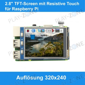MPI 2.8" TFT-Screen mit Resistive Touch für Raspberry Pi