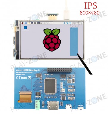 MPI 4.0" TFT Display 800x480 mit Resistive Touch für Raspberry Pi 2/3/4