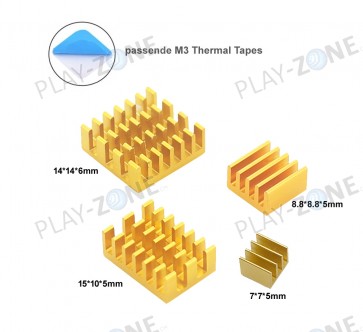 Raspberry Pi4 Model B Cooler / Heatsink Kit - Goldfarben