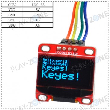 Keyes OLED Modul 0.96",128 x 64 Pixel, I2C, Blau