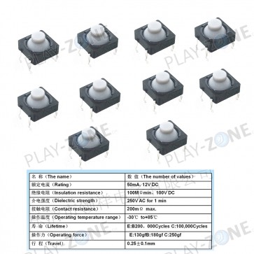 8mm Soft Pushbutton / 10 Stk.