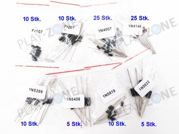 Dioden Set mit 8 verschiedenen Dioden, Total 100 Stk.