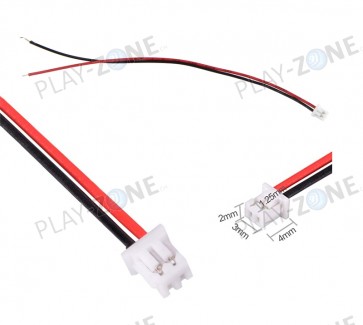 Verbindungsstecker mit Kabel JST 1.25mm /  2Pin / Female 20CM