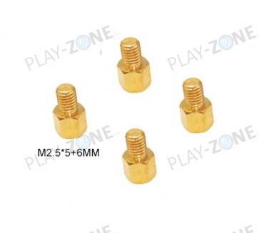 4 Stk. Abstandsbolzen M2.5 / 5+6mm / Innen- und Aussengewinde