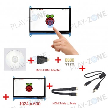 MPI 7" 1024x600 HDMI-Screen mit Kapatiziven Touch für Raspberry Pi