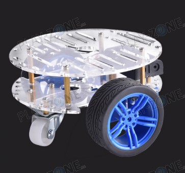 Robot Chassis 2WD  Kit Transparent/Blau