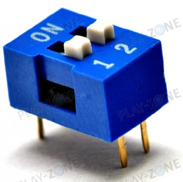 DIP-Schalter mit 2 Positionen / Blau 