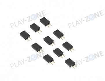10 Stk. Buchsenleisten 2Pin, Rastermass 2.54mm / Schwarz