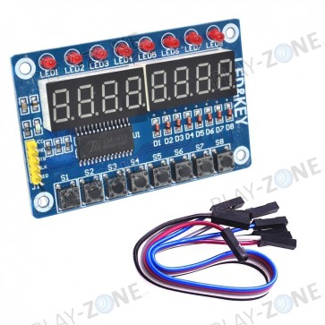 TM1638 Control-Panel mit 8 Zeichen / LED / Buttons