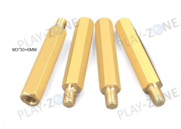 4 Stk. Abstandsbolzen M3 / 30mm / Innen- und Aussengewinde