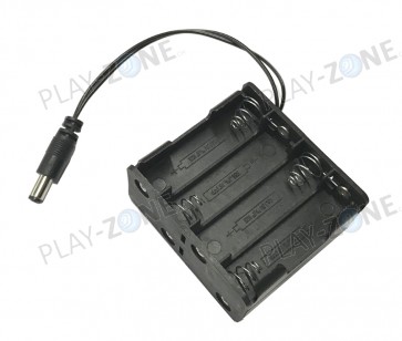 12V Batteriehalter für 8 Stk. 1.5V-AA-Batterien mit Buchse 2.1mm/5.5mm