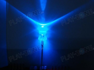 30 Stk. Superhelle LED Blau im Transparenten Gehäuse / 3mm