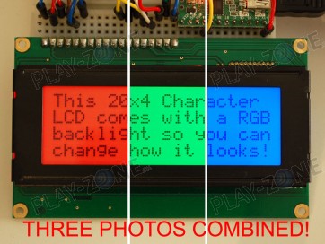 Adafruit RGB-Backlight 20x4 LCD + Extras