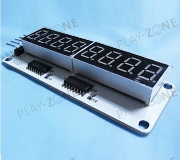 8-Stellen 7Segment-Display mit 2x74HC595D (SMD)