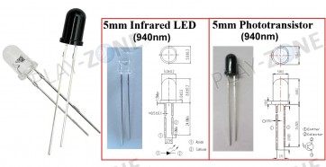 IR-LED und IR-Receiver (Photodiode) Set