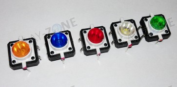 Set: 5 beleuchtete Platinenschalter 12x12mm