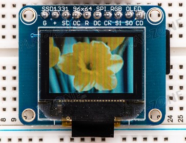 OLED Breakout Board - 16-bit Color 0.96" + microSD 