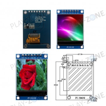 1.30" IPS Modul - 240x240 Color IPS Display - ST7789