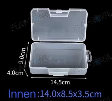 Kleine transparente Aufbewahrungsbox mit Schnappverschluss