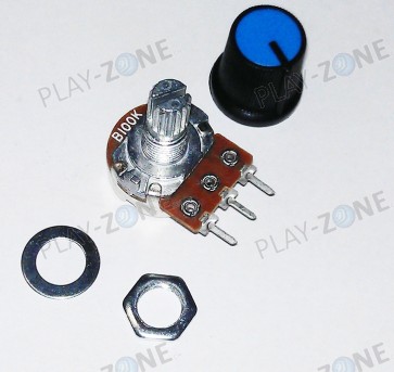 Dreh-Potentiometer B100K mit Drehknopf