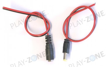 Set aus 2 DC-Kabel mit Stecker / Buchse 5.5mm/2.1mm