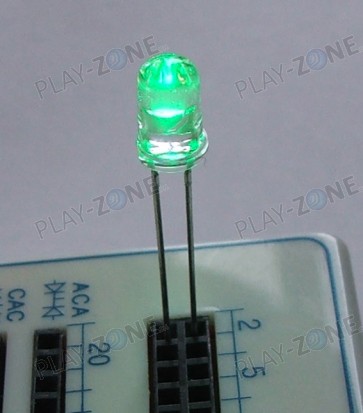 10 Stk. Superhelle LED Grün im Transparenten Gehäuse / 3mm
