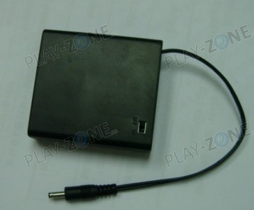 6V Batteriehalter mit DC-Stecker / AA / 5.5mm / 2.1mm 