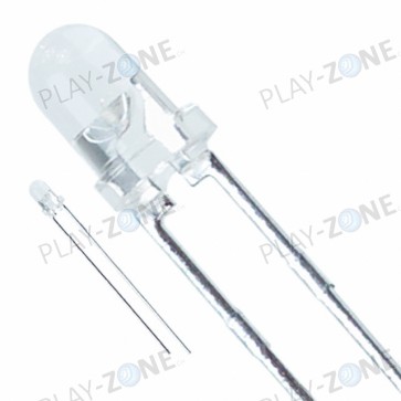LED Weiss 3mm / Transparentes Gehäuse