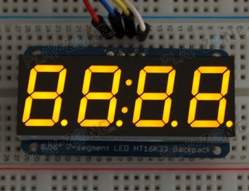 Adafruit 0.56" 4-Digit 7-Segment w/I2C - Gelb