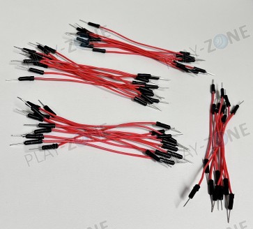 38 Stk. Jumperkabel / Verbindungskabel M/M - 10CM Rot