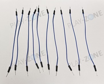 10 Stk. Jumperkabel / Verbindungskabel M/M - 15CM  Blau