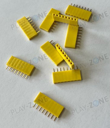 10 Stk. Buchsenleisten 8Pin, Rastermass 2.54mm / Gelb