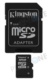 Kingston 32GB microSDHD Card + Adapter, Class 10