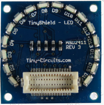 TinyCircuits TinyShield 16 Edge LEDs - Green